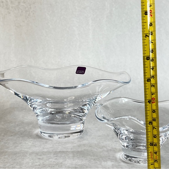 Vintage Simon Pearce Wave Bowls Set of 2 - Large and Small - Picture 6 of 16